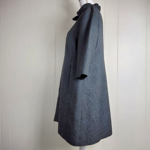 Eileen Fisher silk blend cheetah print  3/4 sleeve pea coat size medium - Picture 9 of 11